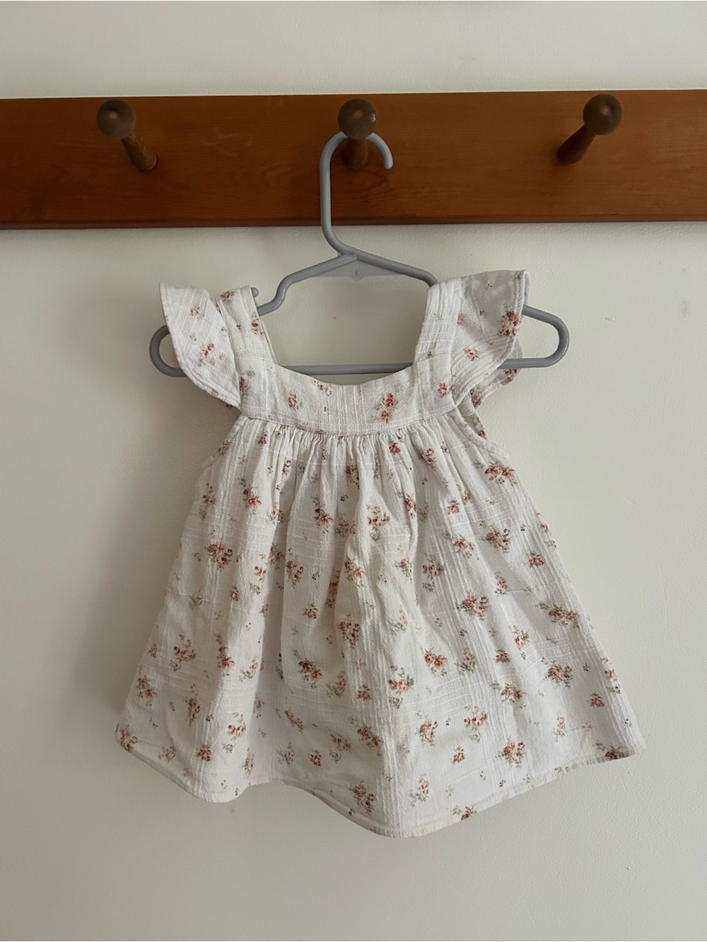 Jamie Kay White Floral Muslin Baby Dress